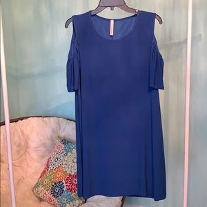 Royal Blue cold shoulder dress. Like new condition